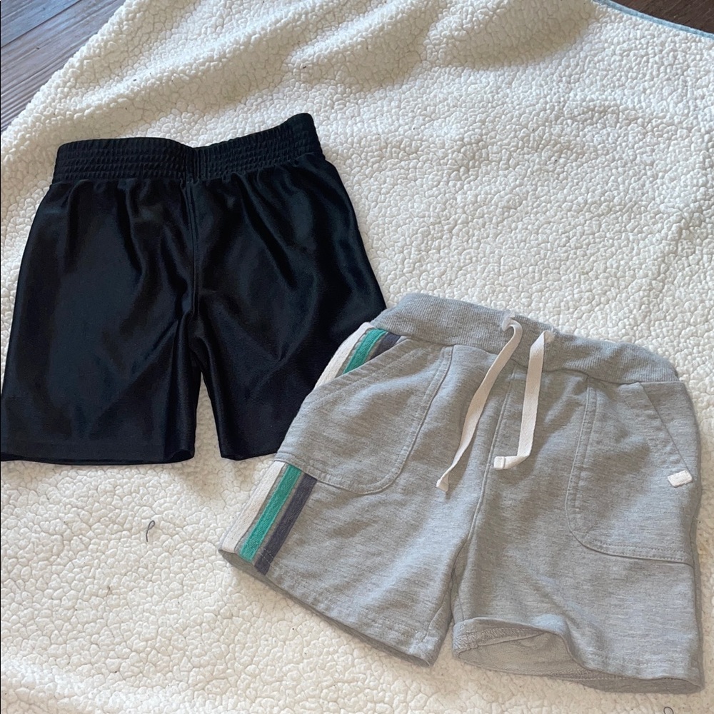 Stylish Kids Shorts Set - Black and Gray